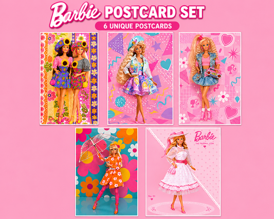 Barbie 5 set Postcards