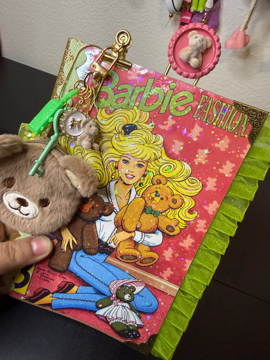 Comic teddy bear Barbie journal