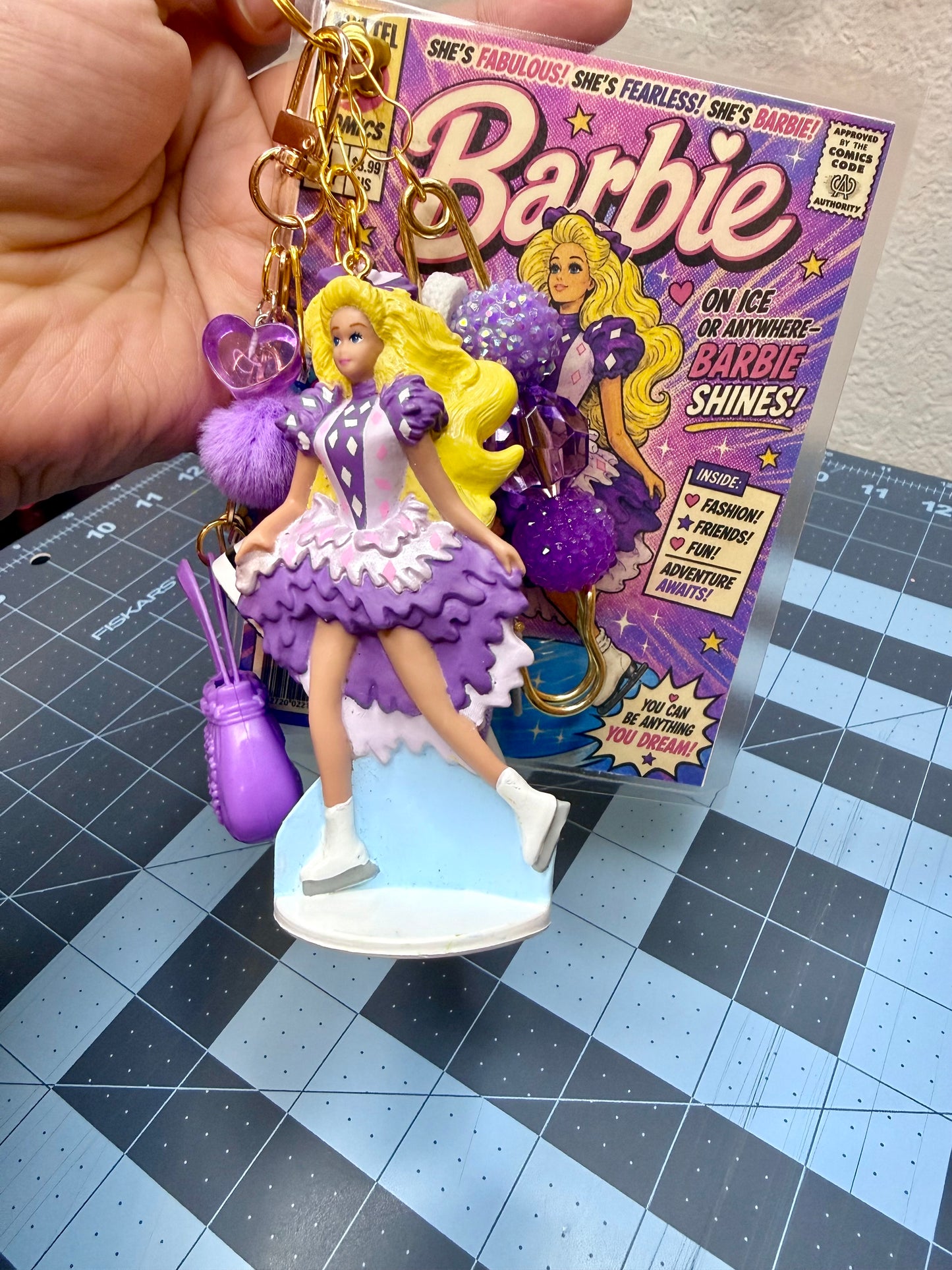 Ice Skating Barbie Charm